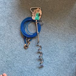 Dog Tie-out Cable Spiral Stake Set