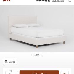 Linen Bed Frame Queen