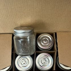 Mason Jar Shot Glasses with Lids (Set of 8) Mini Mason Shooter Glass - 2 Ounces - For Drinks, Liquor, Favors, Desserts, Parties, Birthdays, Gifts 