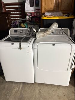 Maytag washer& dryer white
