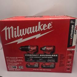 Sealed Milwaukee M18 Compact Brushless 2-Tool Combo Kit
