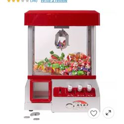 Mini Arcade Claw Machine 10in x 13 3/4in Plastic Toy
