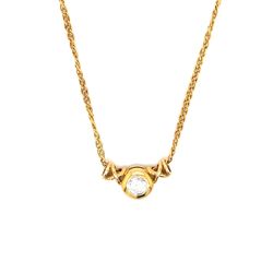 14k Cz Pendant on 10k Gold Chain