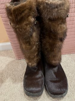 MINK  Fur BOOTS   FOR HEAVY WINTER 