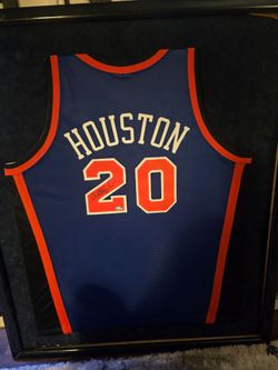 ALLEN  HOUSTON AUTOGRAPHED, FRAMED, JERSY