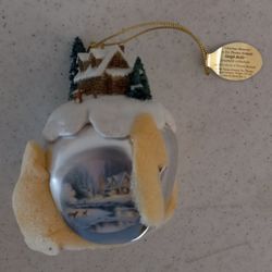Thomas Kinkade Sleigh Bell Ornament "Christmas Memories" 2006