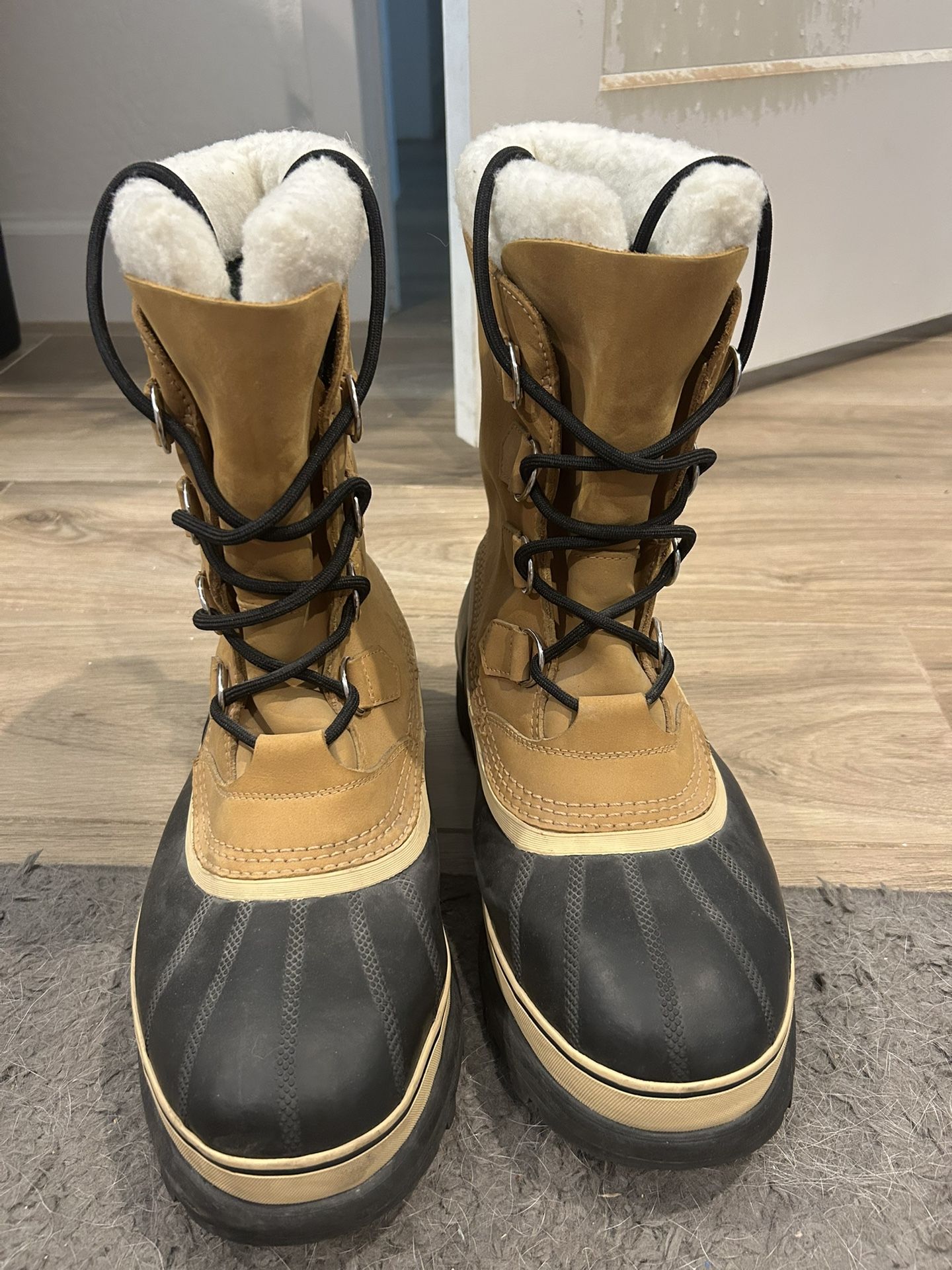 Handcrafted Sorel natural Rubber Caribou Snow Boots 105 OBO