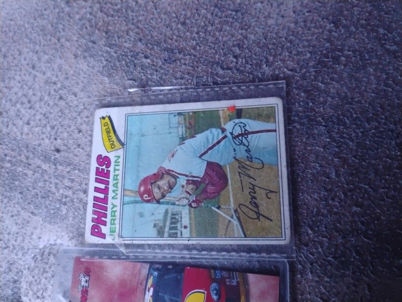 I Got A Baseball Card And Also A Nascar Card