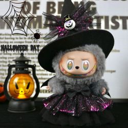 Clothes For 17cm Labubu - 2 pcs Halloween Costume, Festive Accessories (No Doll)