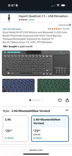 Rii Dual Mode Multimedia Keyboard 