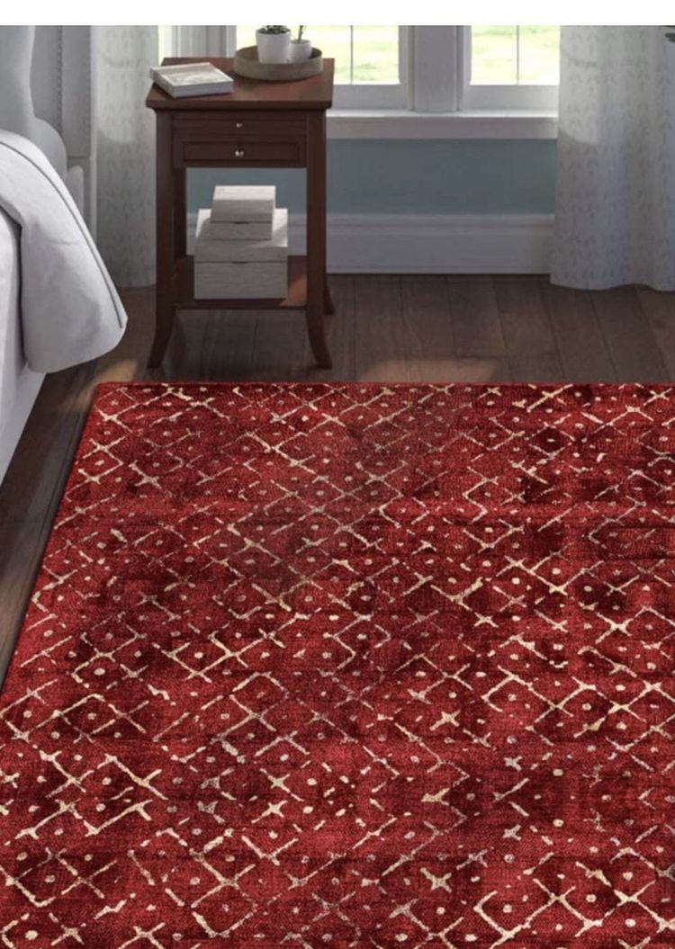 Handmade Area Rug in Red Rug