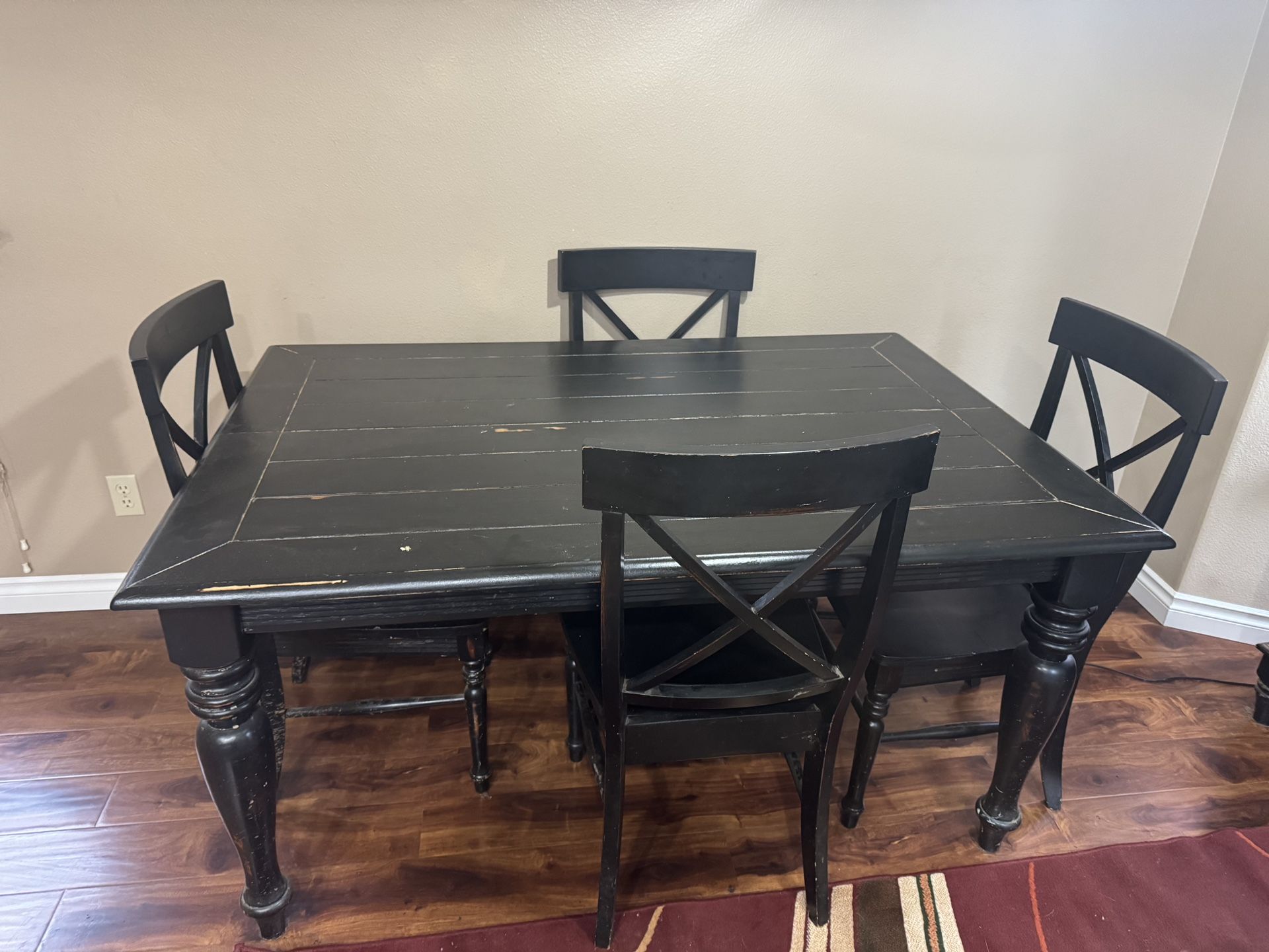 Dining Room Table and Chairs With A Cabinet 