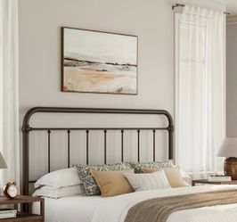 King Size Metal Headboard – Dark Bronze – Like New