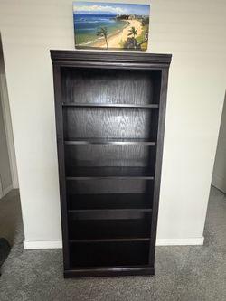 Dark Espresso 6’ Bookshelf – Excellent Condition – Fully Assembled (retail $268 - offer $125 OBO!)