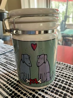 Dog Treat Ceramic Jar