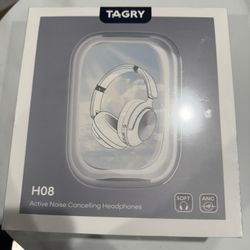 6-2 TAGRY Hybrid Active Noise Cancelling Headphones 100H Playtime Wireless Over Ear Bluetooth Headphone with Fast Charging Hi-Res Audio Comfort Earcup