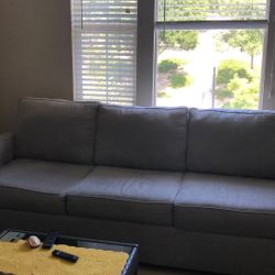 Beautiful Grey 3 Seater Couch With Loveseat Like Brand New 