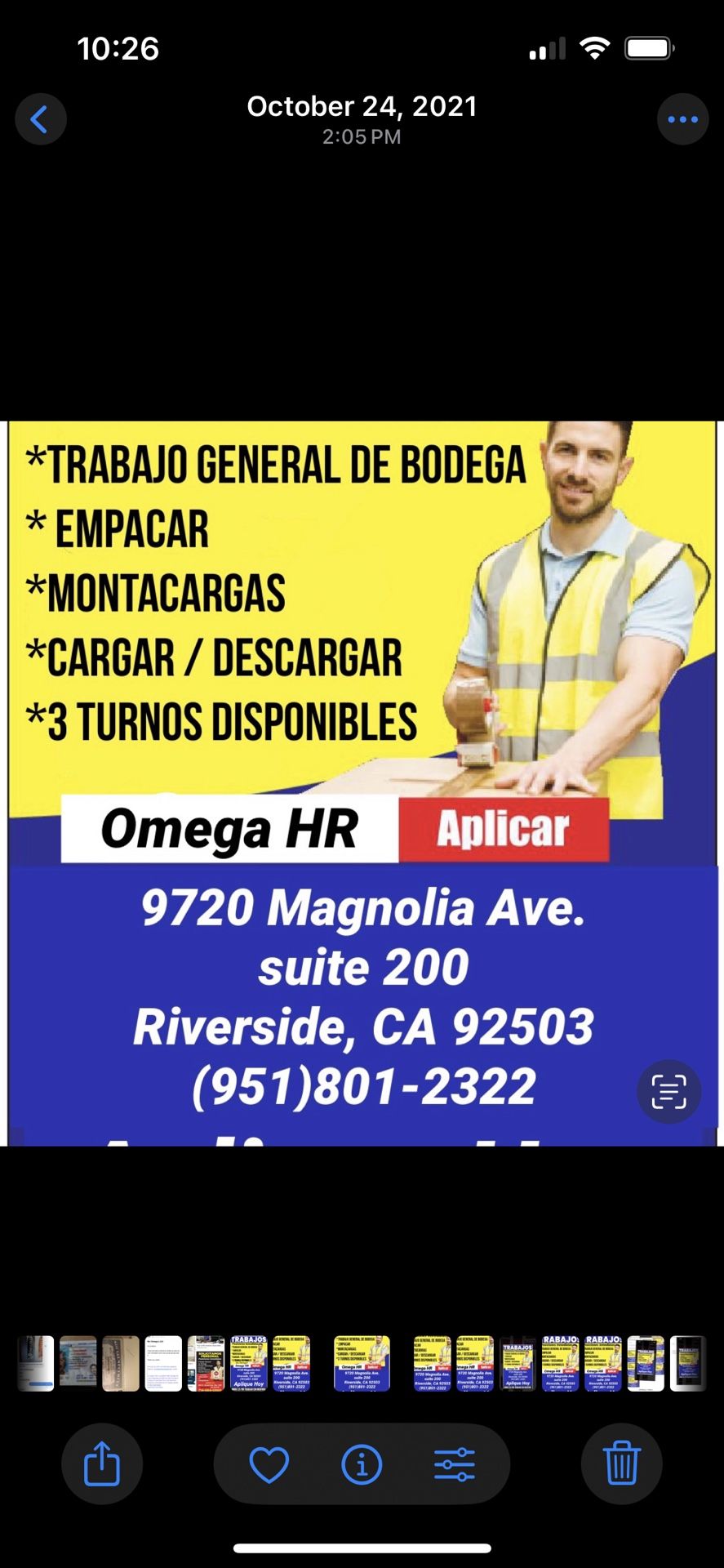 Tenemos trabajos disponibles en la ciudad de Huntington Beach. We have jobs available.