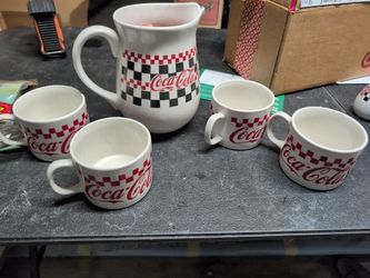 Coke A Cola Pitcher And Mug Set
