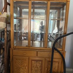 China Cabinet And Dining Table With An Extension 