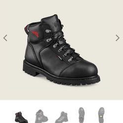 SIZE 8 RED WING THE TRUWEL WATERPROOF LEATHER SAFETY TOE BOOTS BRAND NEW