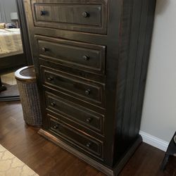 Rustic Solid Wood Set from Mexico-Stand up Dresser 