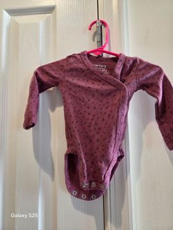 Carter's pink leopard print baby onesie and white onesie