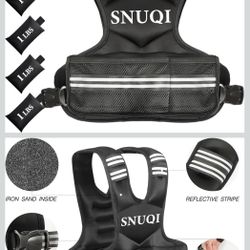 Adjustable Weighted Vest 9-18lbs  6 Ironsand Weights for Home Workouts Adjustable Body Weight Ves