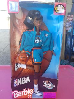 Unopened-NBA PISTON BARBIE DOLL-Authentic Uniform