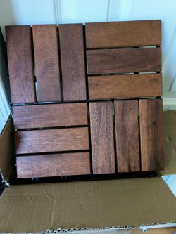 Interlocking all wood tiles