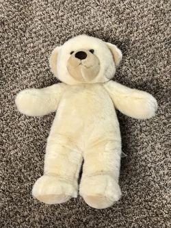 15" Creamy White/Light Brown Teddy Bear Build a Bear Plush Stuffed Animal