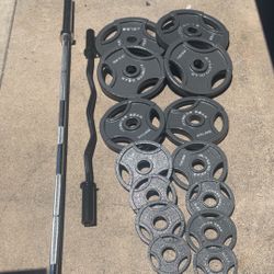 Olympic Weights With Barbells 