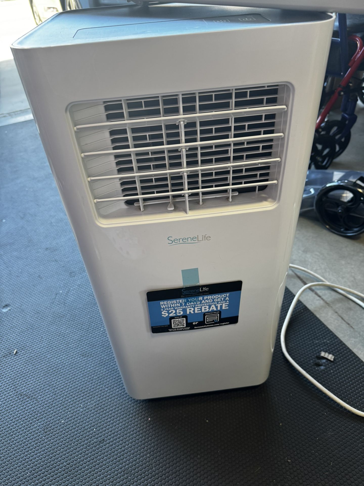 Portable Room AC works great. 8,000 BTU Exhaust tube- like new