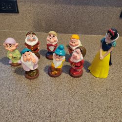 Vintage Disney's Snow White & the Seven Dwarfs Bath Toys