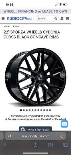 Sporza (Staggered Optional) 22” Gloss Black Leather For Sale  Like New (Dusty)