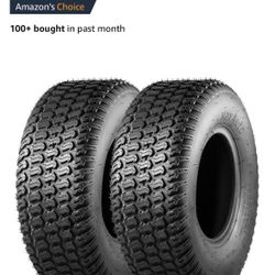 NEW 18X6.50-8 18x6.5x8 Turf Saver Lawn Mower Golf Cart Tire 4PR, Set of 2