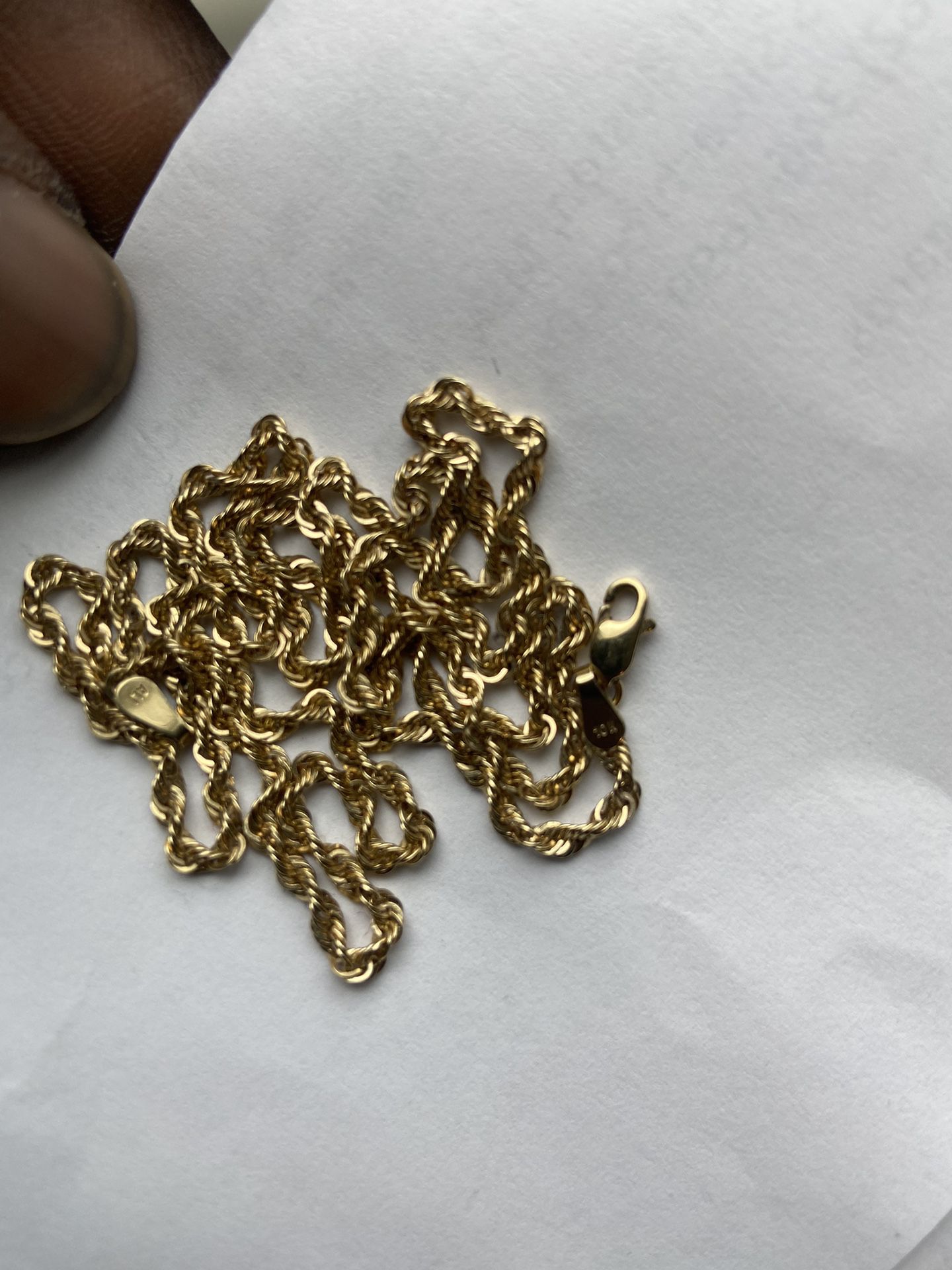 20” 2.5mm Gold Necklace 