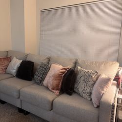 Gray sectional couch