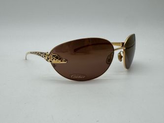 PANTHERE DE CARTIER LIMITED EDITION GOLDEN SUNGLASSES NEW 100% GENUINE ~$2650