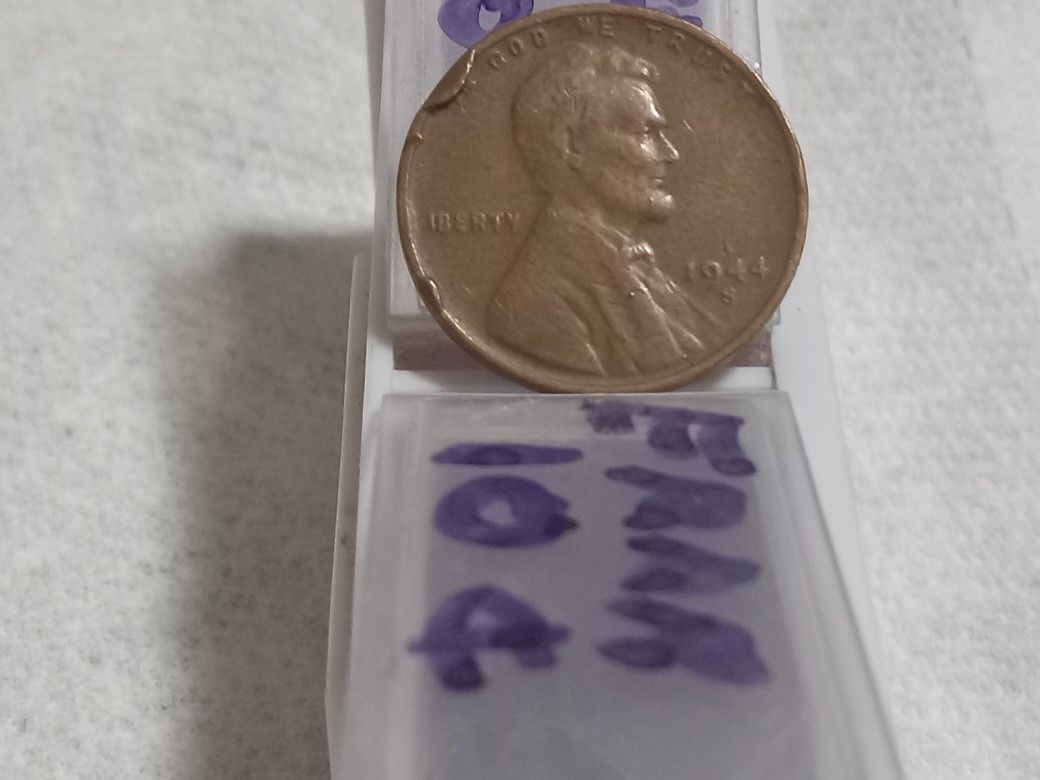 1944 Wheat Penny Error Missing L IN LIBERTY AND S OVER D DOUBLING 
