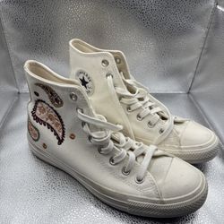 Converse Women's Chuck Taylor All Star Hi Top Beige Paisley 572544F Size 9