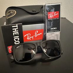 Rayban Justin Black Sunglasses New
