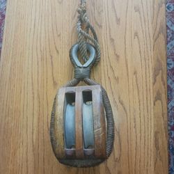 Antique Block & Tackle Pully From Japan