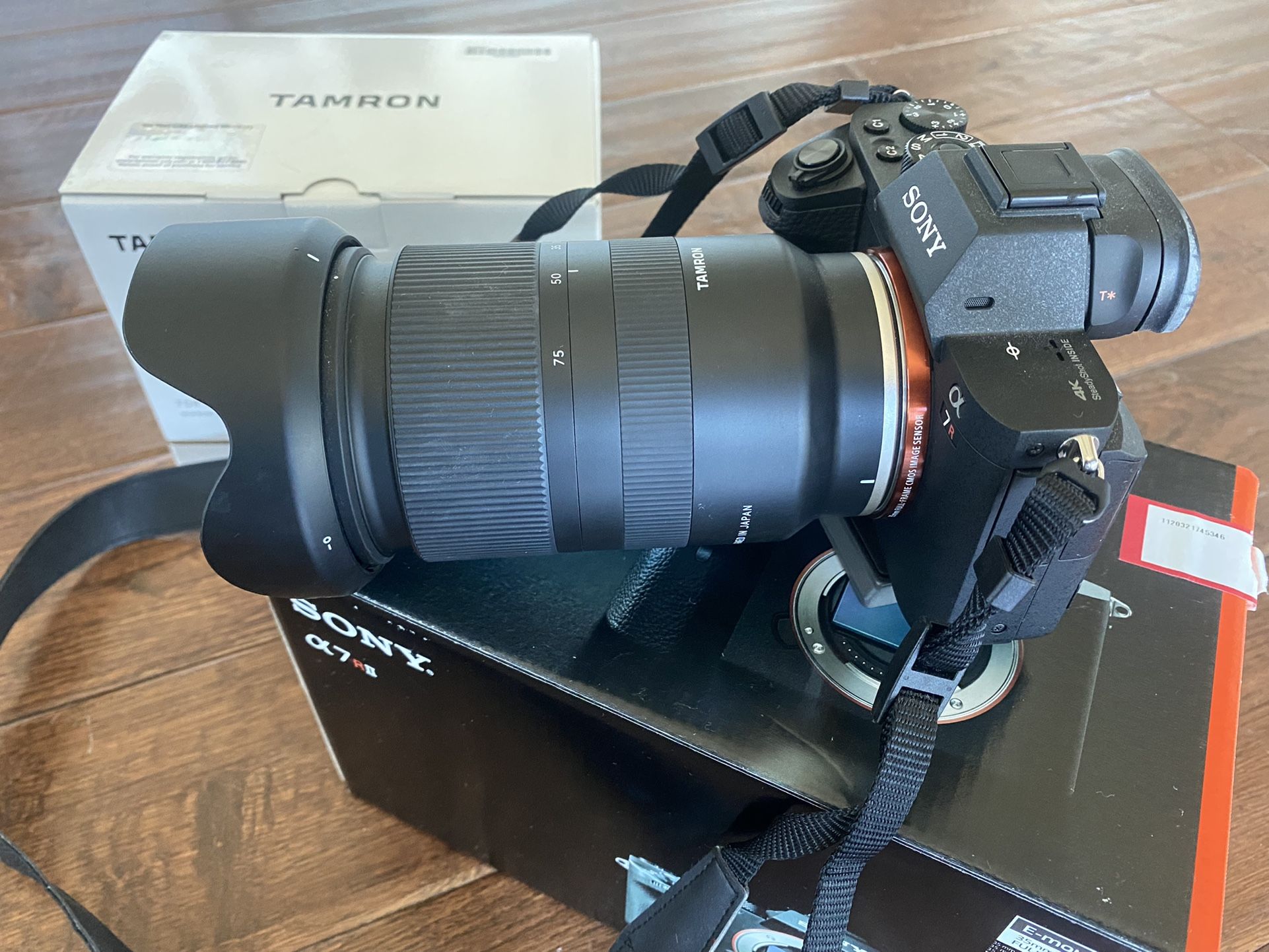 Sony Alpha 7Rii Mirrorless Camera With 75mm TAMRON Lens And Accessories