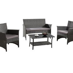 Modern Outdoor Garden And Patio Wicker Sofa Furniture Set