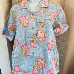 Vintage Hawaiian Summer Pooh Bear Sleepwear Set