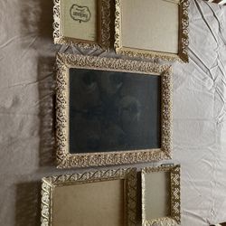 Vintage Brass Filigree Picture Frames