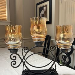 Glass Chandelier Candle Holder 