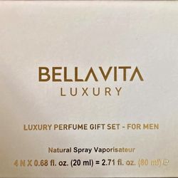 Bellavita Luxury Men’s Parfum Set CEO Man, Oud Parfum, Klub Man, G.O.A.T. Man New In Sealed Gift Box 80ml Total