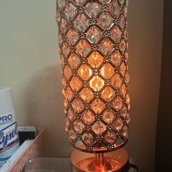 Rose Gold Crystal Touch Lamp